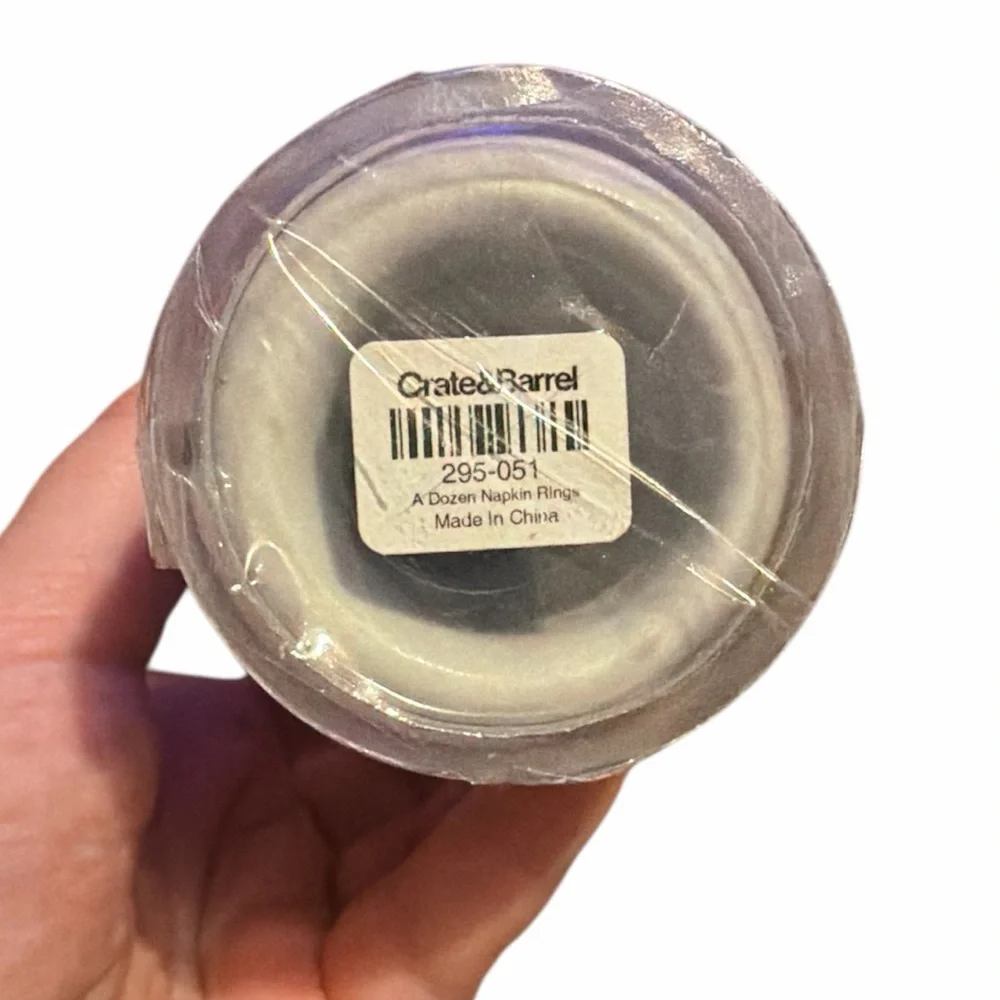 Crate&Barrel A Dozen Napkin Ring Set